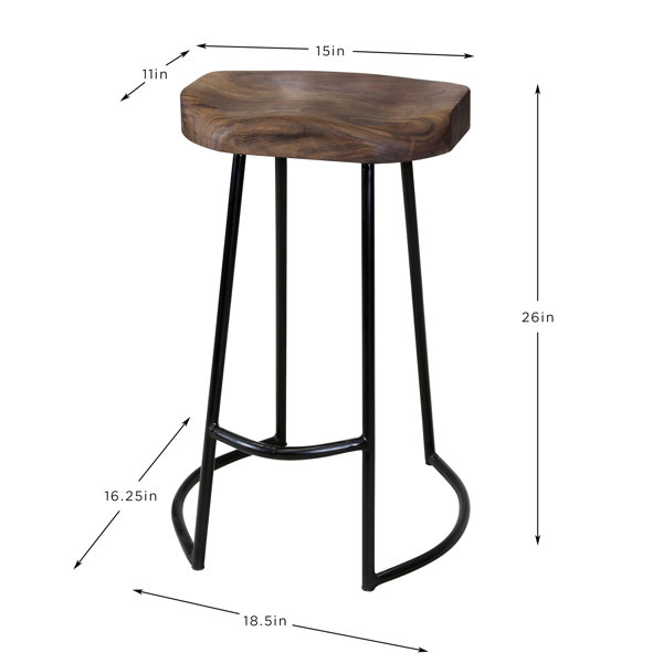 Union Rustic Driscoll Solid Wood Stool Wayfair